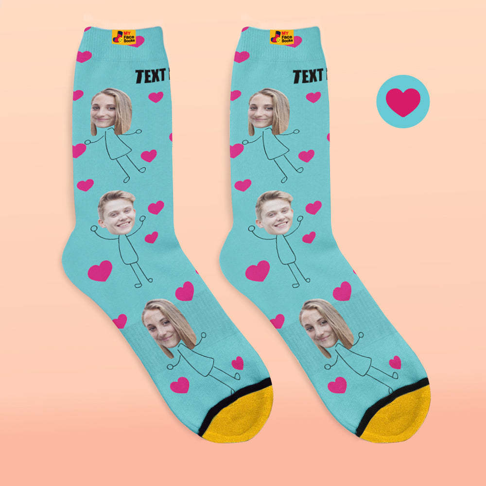 Custom 3D Digital Printed Socks My Face Socks Add Pictures and Name - Superhero