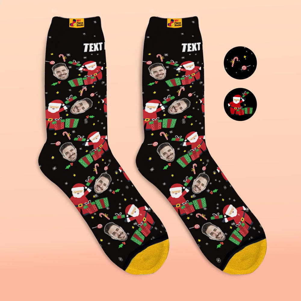 Custom 3D Digital Printed Socks Santa Funny Face Socks Christmas Surprise Gift - MyFaceSocksAu