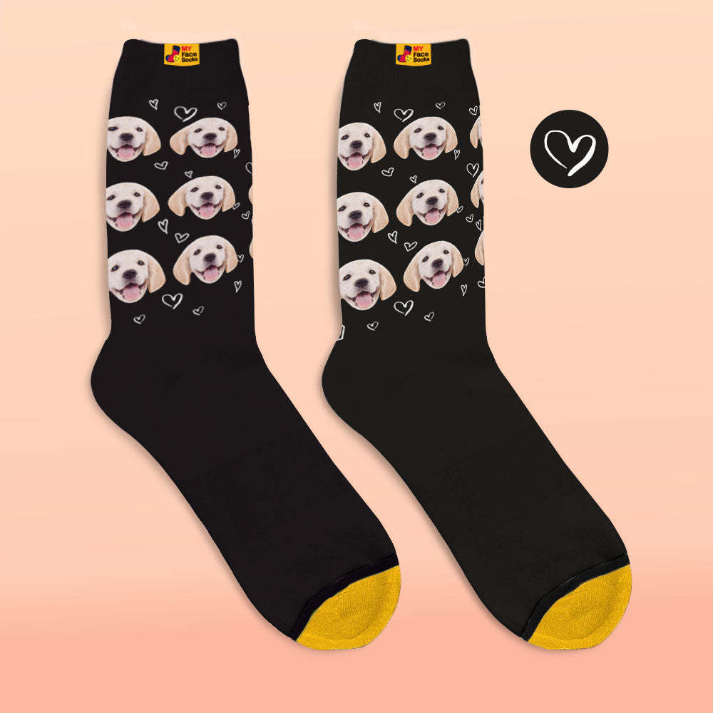 Custom 3D Digital Printed Socks Personalized Photo Socks Love Pet Socks - MyFaceSocksAu