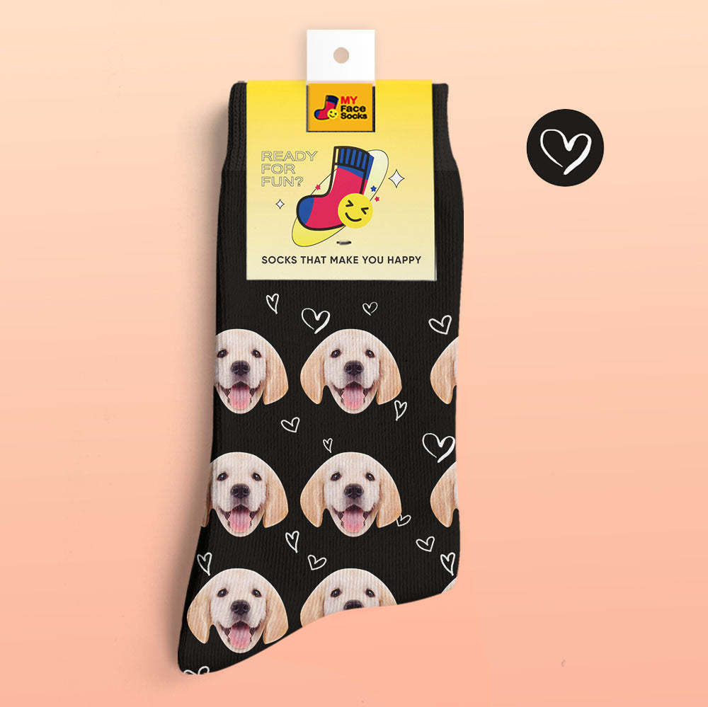 Custom 3D Digital Printed Socks Personalized Photo Socks Love Pet Socks - MyFaceSocksAu