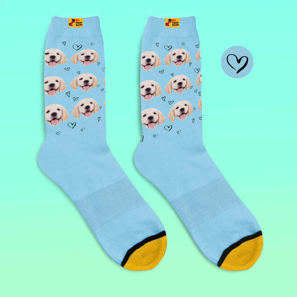 Custom 3D Digital Printed Socks Personalized Photo Socks Love Pet Socks - MyFaceSocksAu