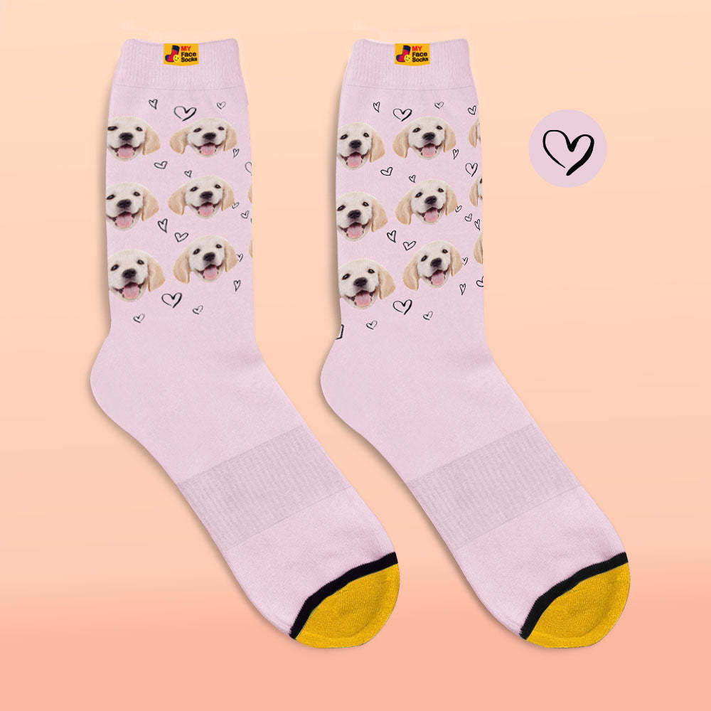 Custom 3D Digital Printed Socks Personalized Photo Socks Love Pet Socks - MyFaceSocksAu