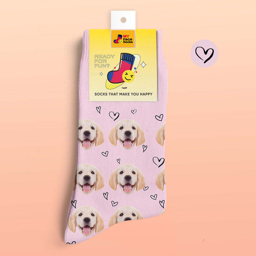 Custom 3D Digital Printed Socks Personalized Photo Socks Love Pet Socks - MyFaceSocksAu
