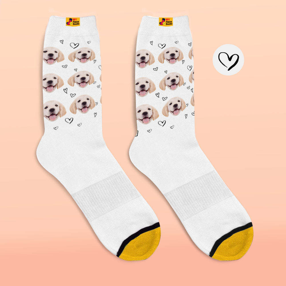 Custom 3D Digital Printed Socks Personalized Photo Socks Love Pet Socks - MyFaceSocksAu