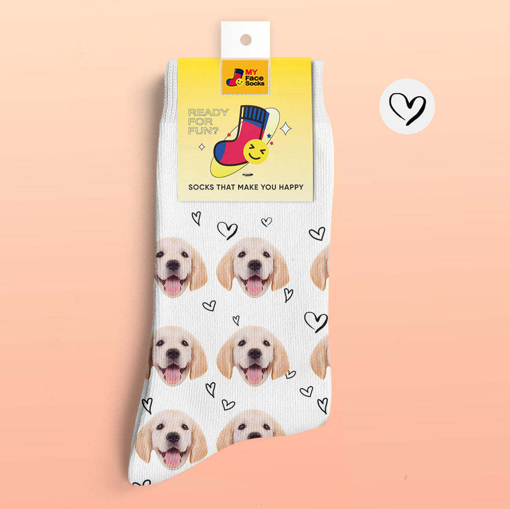 Custom 3D Digital Printed Socks Personalized Photo Socks Love Pet Socks - MyFaceSocksAu