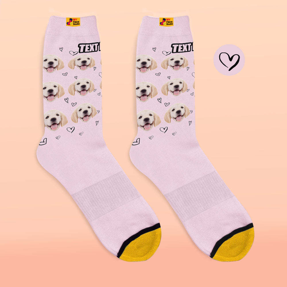 Custom 3D Digital Printed Socks Personalized Photo Socks Love Pet Socks - MyFaceSocksAu