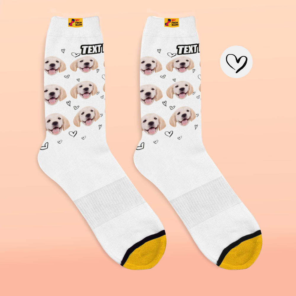 Custom 3D Digital Printed Socks Personalized Photo Socks Love Pet Socks - MyFaceSocksAu