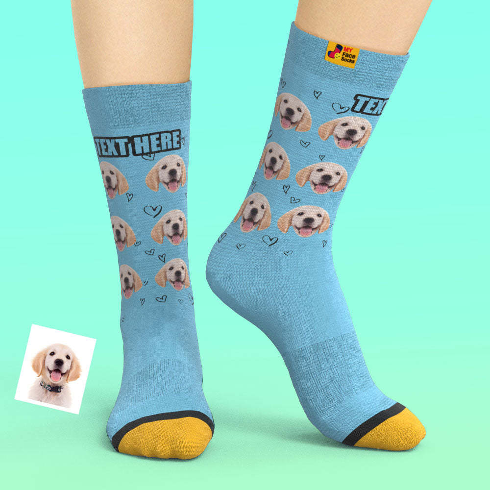 Custom 3D Digital Printed Socks Personalized Photo Socks Love Pet Socks - MyFaceSocksAu