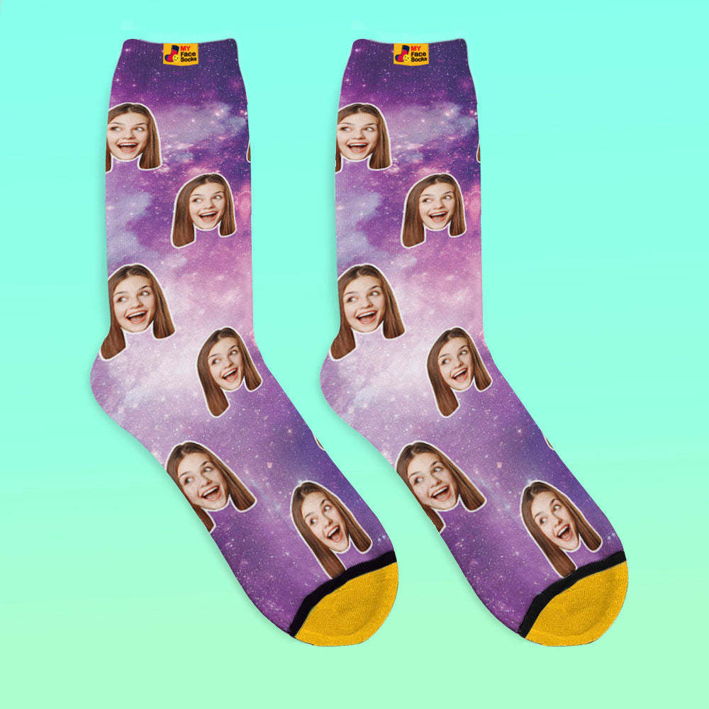 Custom 3D Digital Printed Socks My Face Socks Add Pictures and Name - Superhero