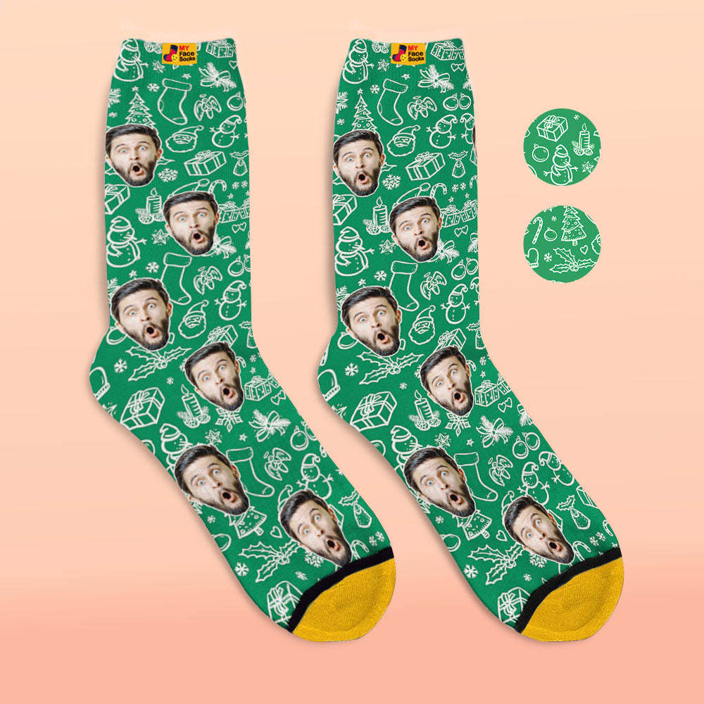 Custom 3D Digital Printed Socks Christmas Gift For Family - MyFaceSocksAu