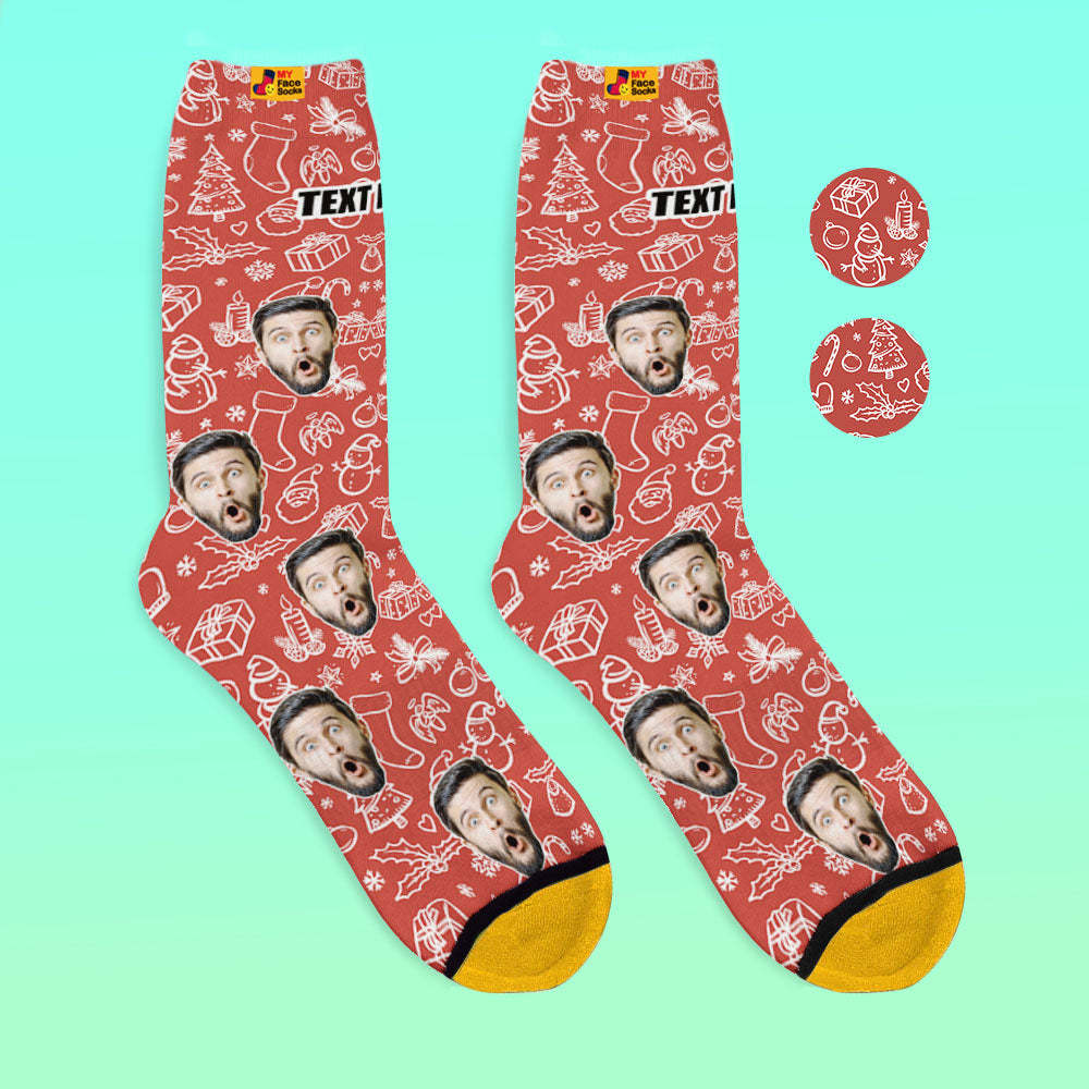 Custom 3D Digital Printed Socks Christmas Gift For Family - MyFaceSocksAu