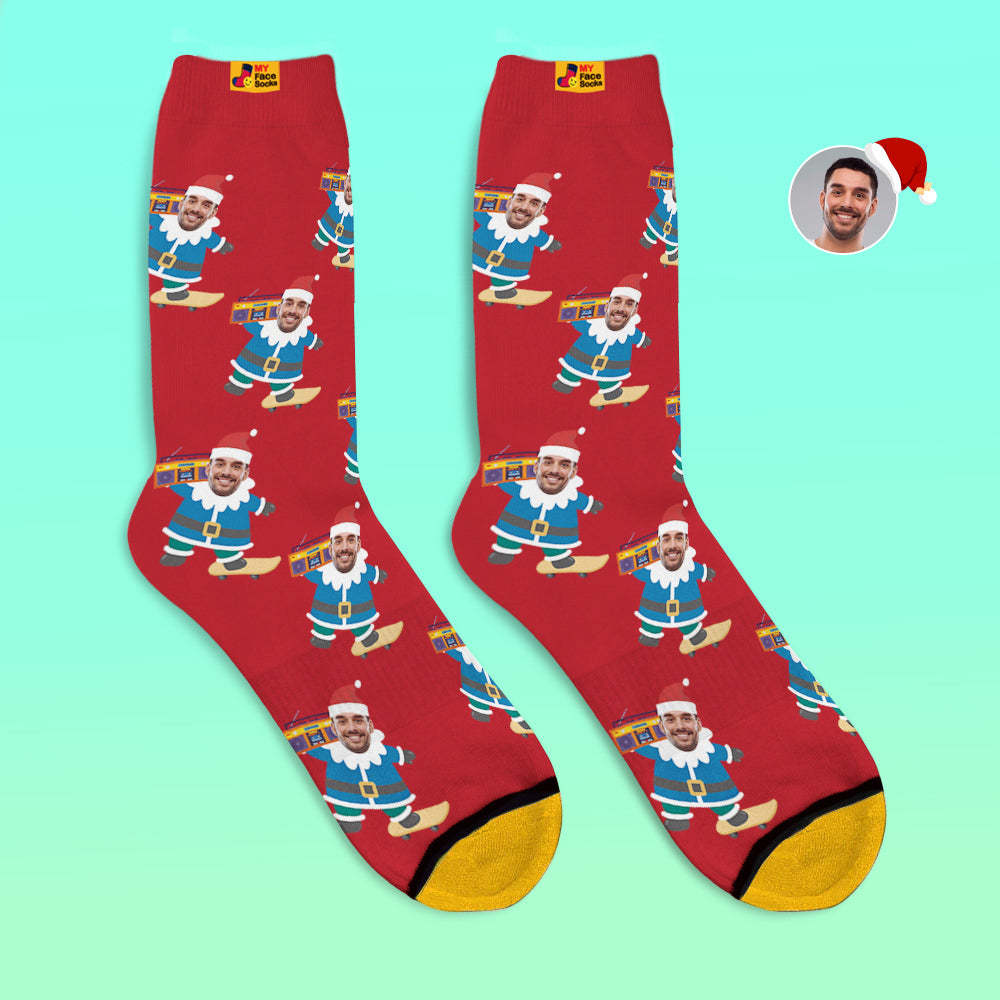 Christmas Gifts,Custom 3D Digital Printed Socks My Face Socks Add Pictures and Name Gnarly Gnome - MyFaceSocksAu