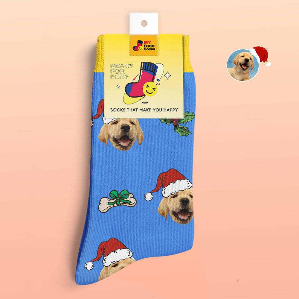 Custom 3D Digital Printed Socks Cute Pet Face Socks Christmas Gift - MyFaceSocksAu