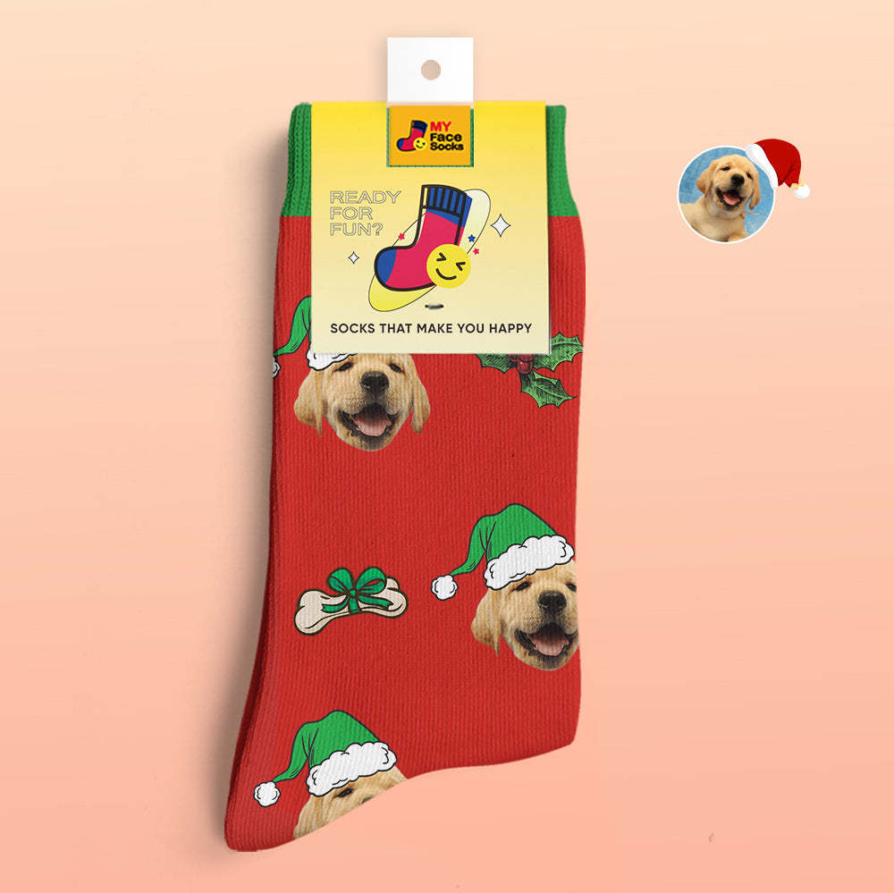 Custom 3D Digital Printed Socks Cute Pet Face Socks Christmas Gift - MyFaceSocksAu