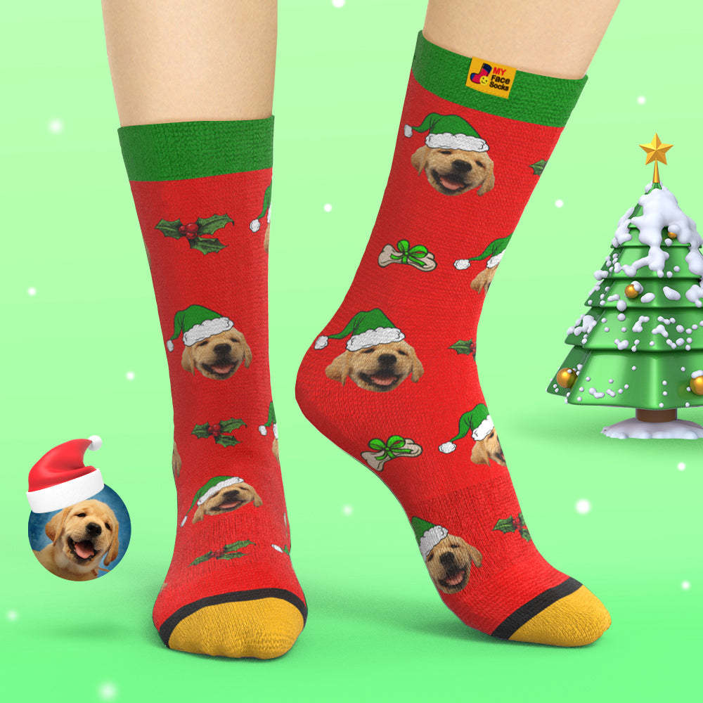 Custom 3D Digital Printed Socks Cute Pet Face Socks Christmas Gift - MyFaceSocksAu