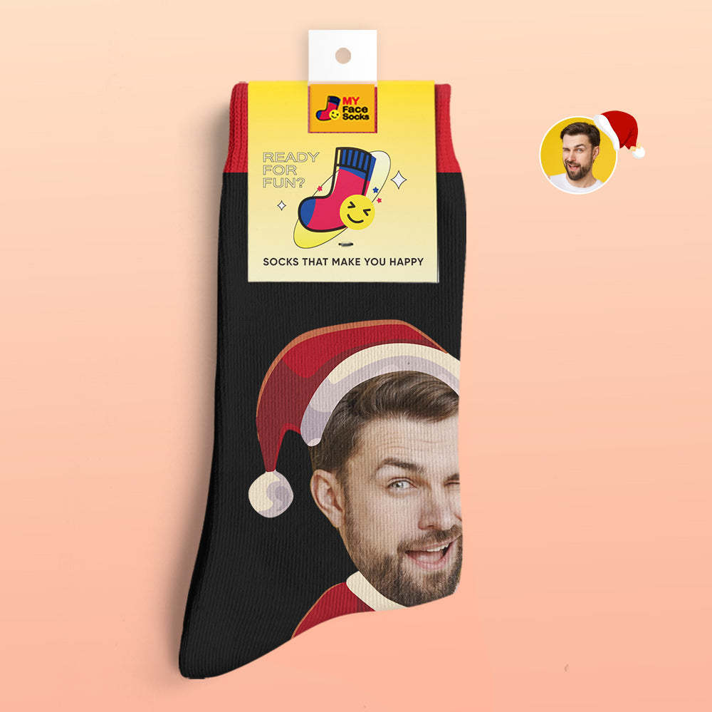 Custom 3D Digital Printed Socks Happy Face Socks Christmas Gift - MyFaceSocksAu