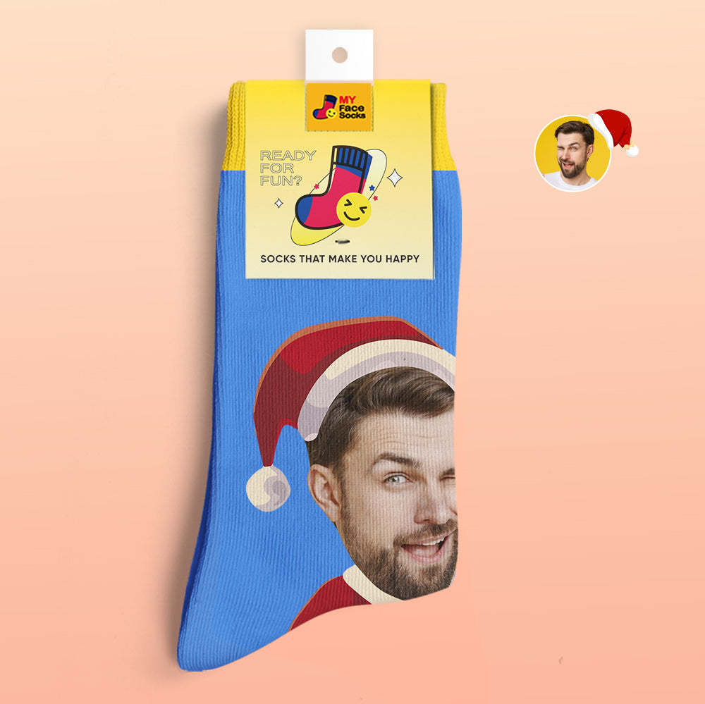 Custom 3D Digital Printed Socks Happy Face Socks Christmas Gift - MyFaceSocksAu
