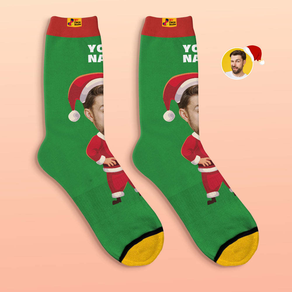 Custom 3D Digital Printed Socks Happy Face Socks Christmas Gift - MyFaceSocksAu