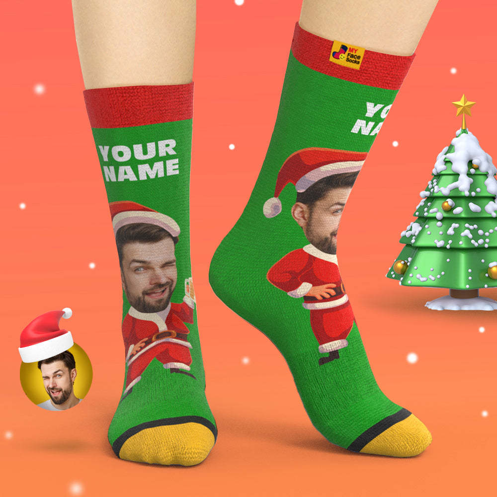 Custom 3D Digital Printed Socks Happy Face Socks Christmas Gift - MyFaceSocksAu