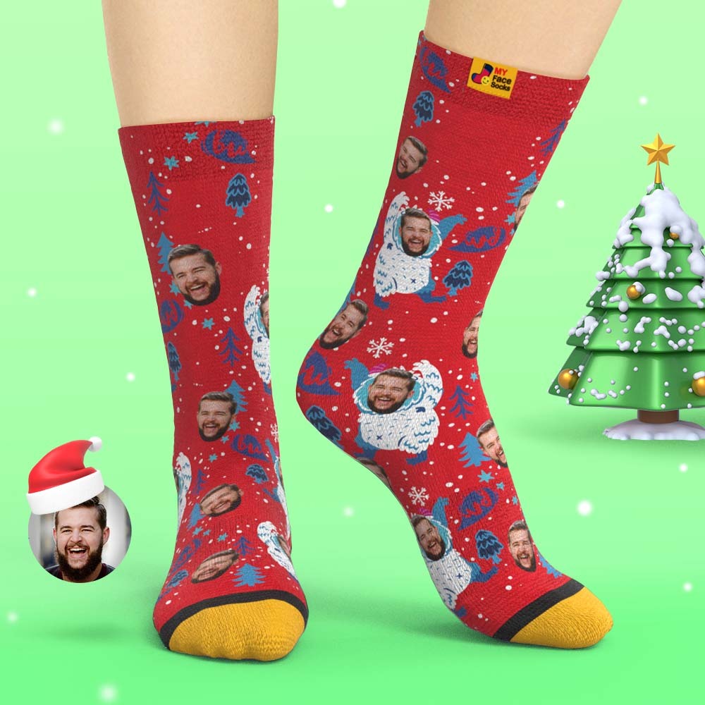 Custom 3D Digital Printed Socks Christmas Gift Socks Cartoon - MyFaceSocksAu