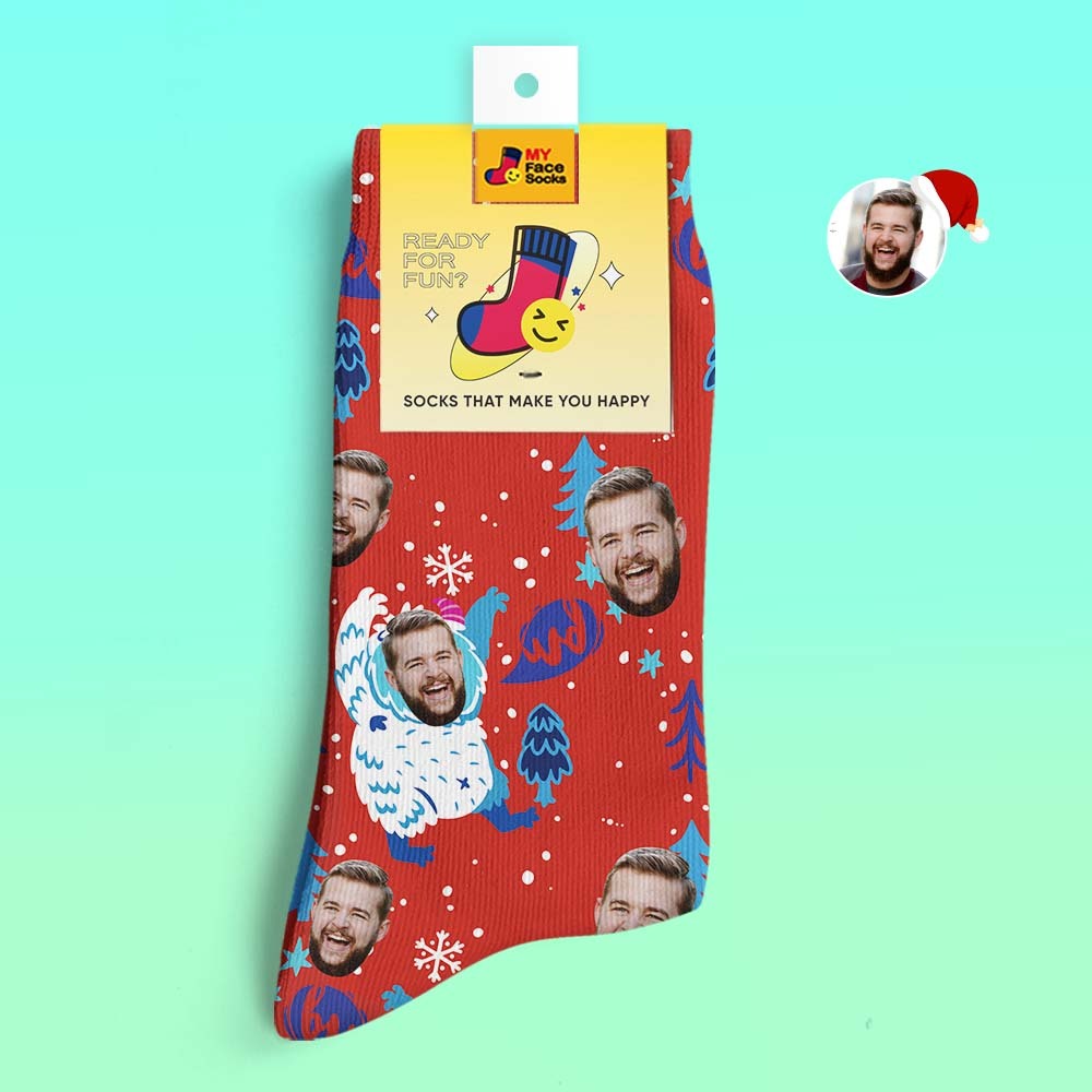 Custom 3D Digital Printed Socks Christmas Gift Socks Cartoon - MyFaceSocksAu