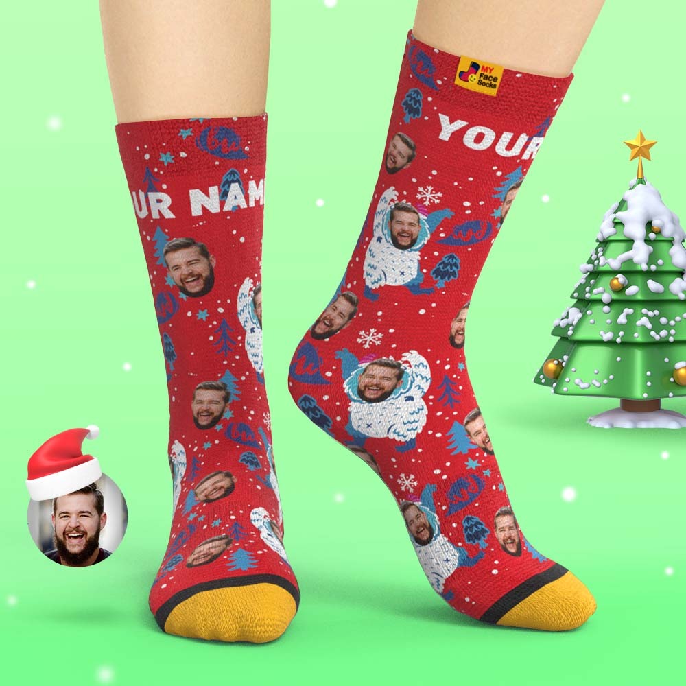 Custom 3D Digital Printed Socks Christmas Gift Socks Cartoon - MyFaceSocksAu