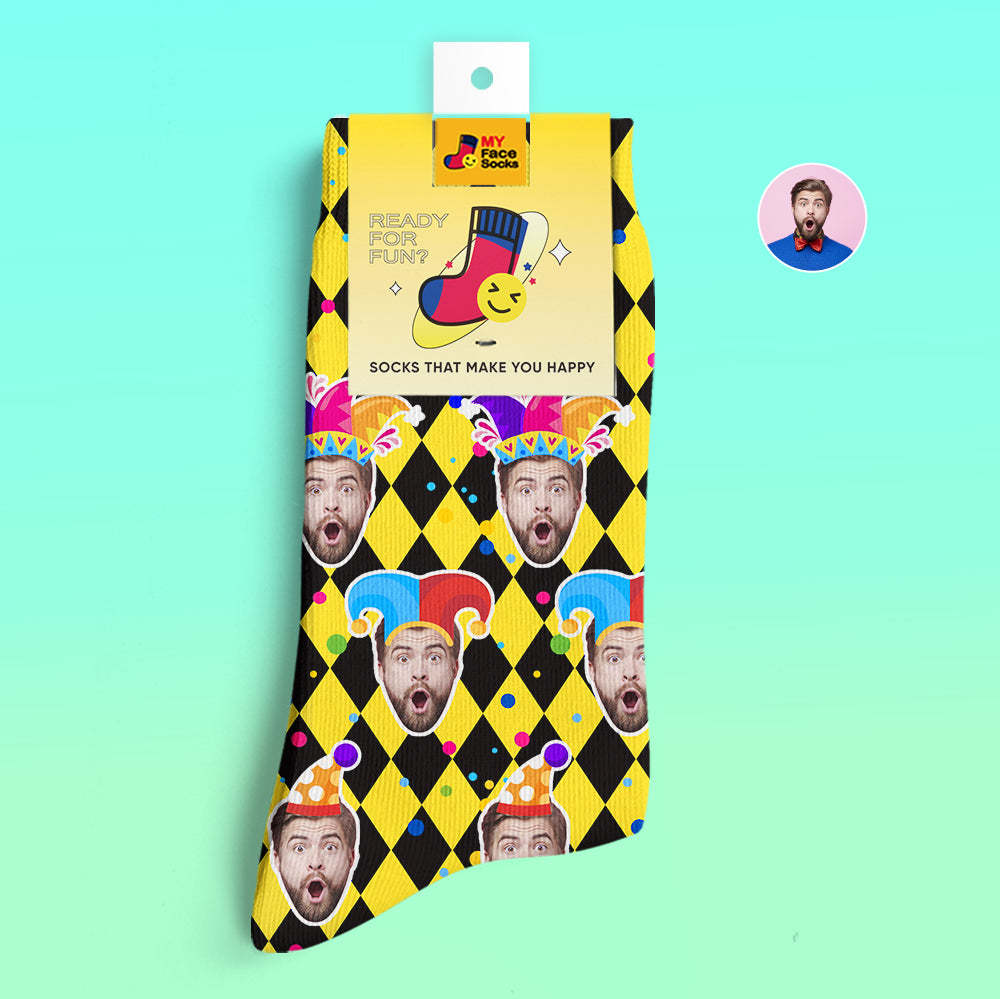 Custom 3D Digital Printed Socks Valentine's Day Gift Funny Face Socks - MyFaceSocksAu