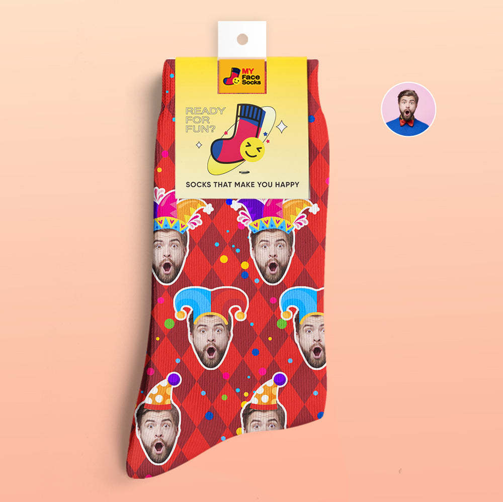 Custom 3D Digital Printed Socks Valentine's Day Gift Funny Face Socks - MyFaceSocksAu