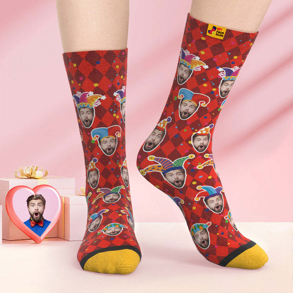 Custom 3D Digital Printed Socks Valentine's Day Gift Funny Face Socks - MyFaceSocksAu