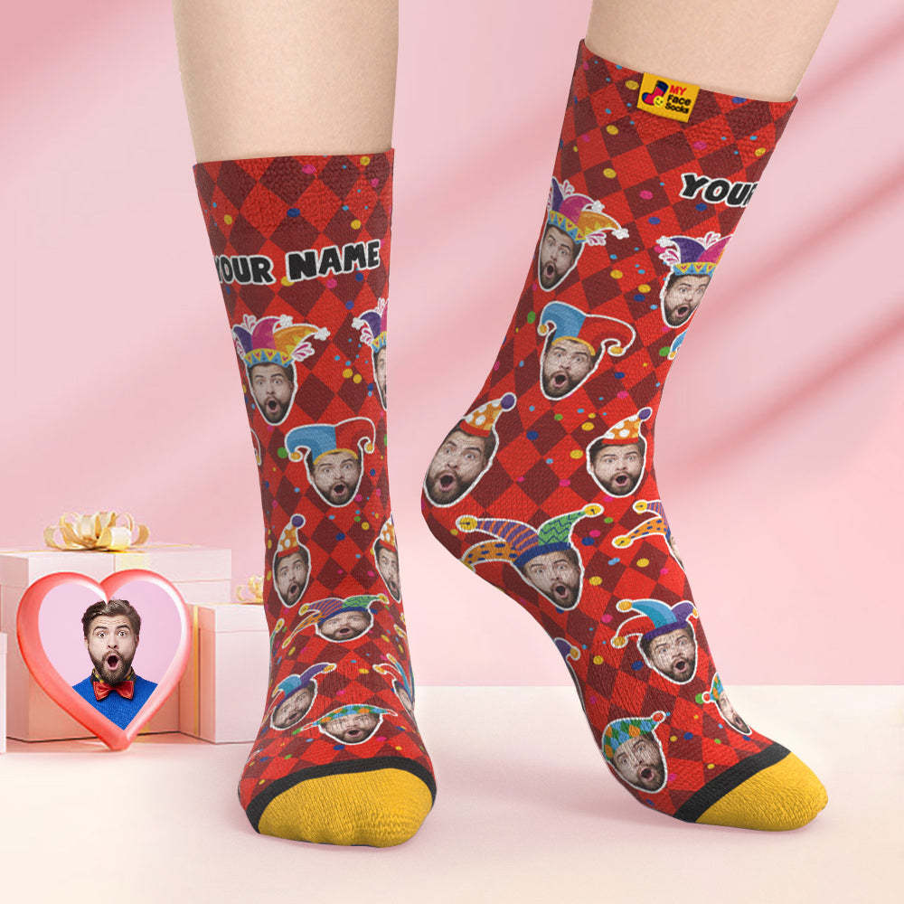 Custom 3D Digital Printed Socks Valentine's Day Gift Funny Face Socks - MyFaceSocksAu