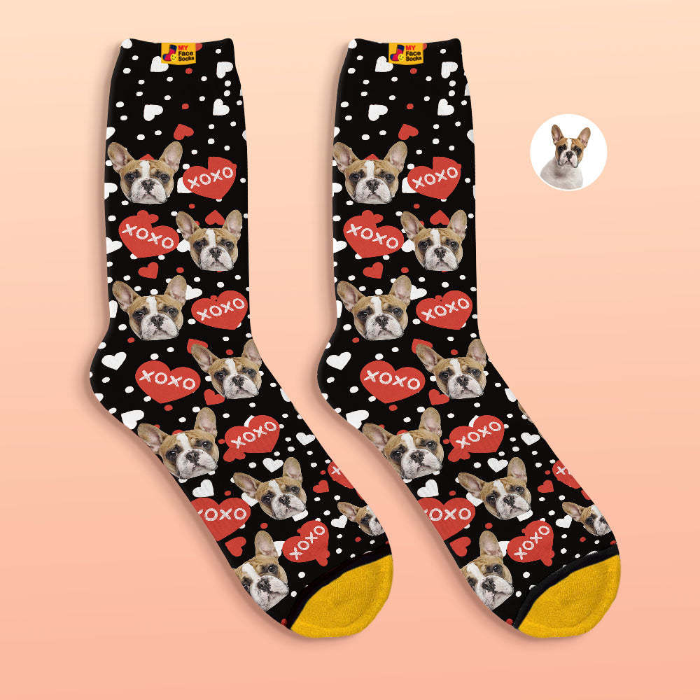 Custom 3D Digital Printed Socks XOXO Face Socks - MyFaceSocksAu