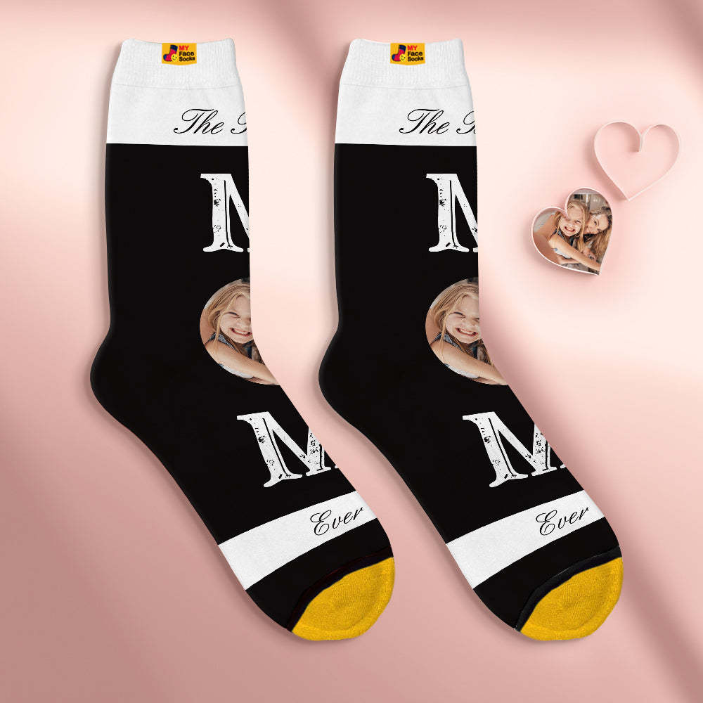 Custom Face Socks Personalised Mother's Day Gifts 3D Digital Printed Socks For Best Mom - MyFaceSocksAu