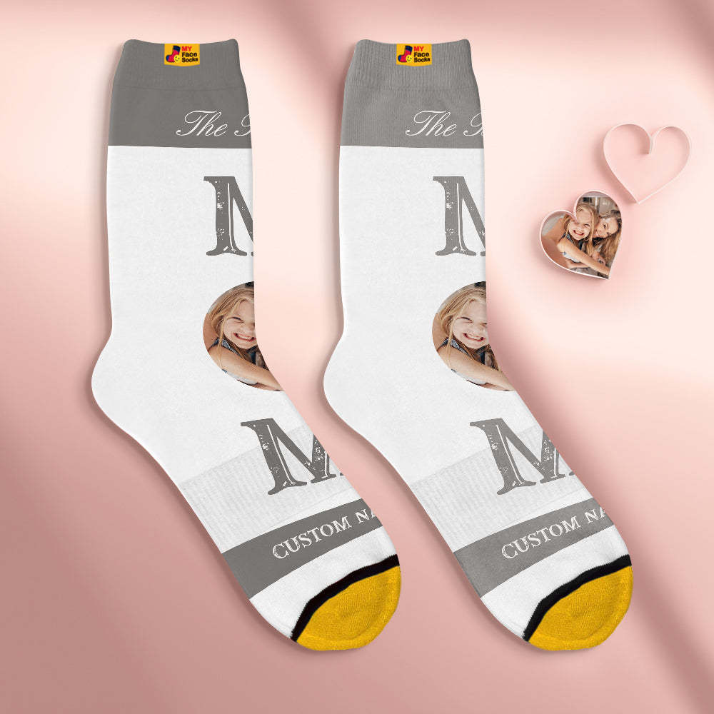 Custom Face Socks Personalised Mother's Day Gifts 3D Digital Printed Socks For Best Mom - MyFaceSocksAu