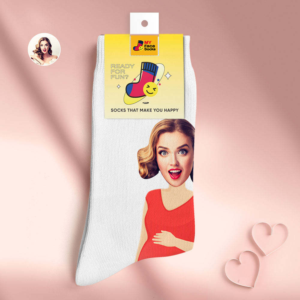 Custom Face Socks Personalised Surprise Gifts 3D Digital Printed Socks For Super Mama - MyFaceSocksAu