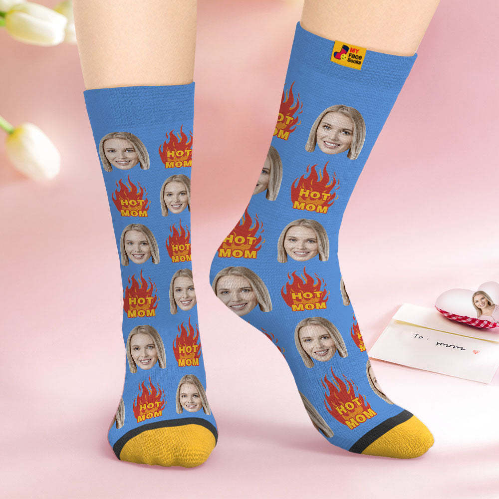 Custom Face Socks Personalised Surprise Gifts 3D Digital Printed Socks For Hot Mama - MyFaceSocksAu