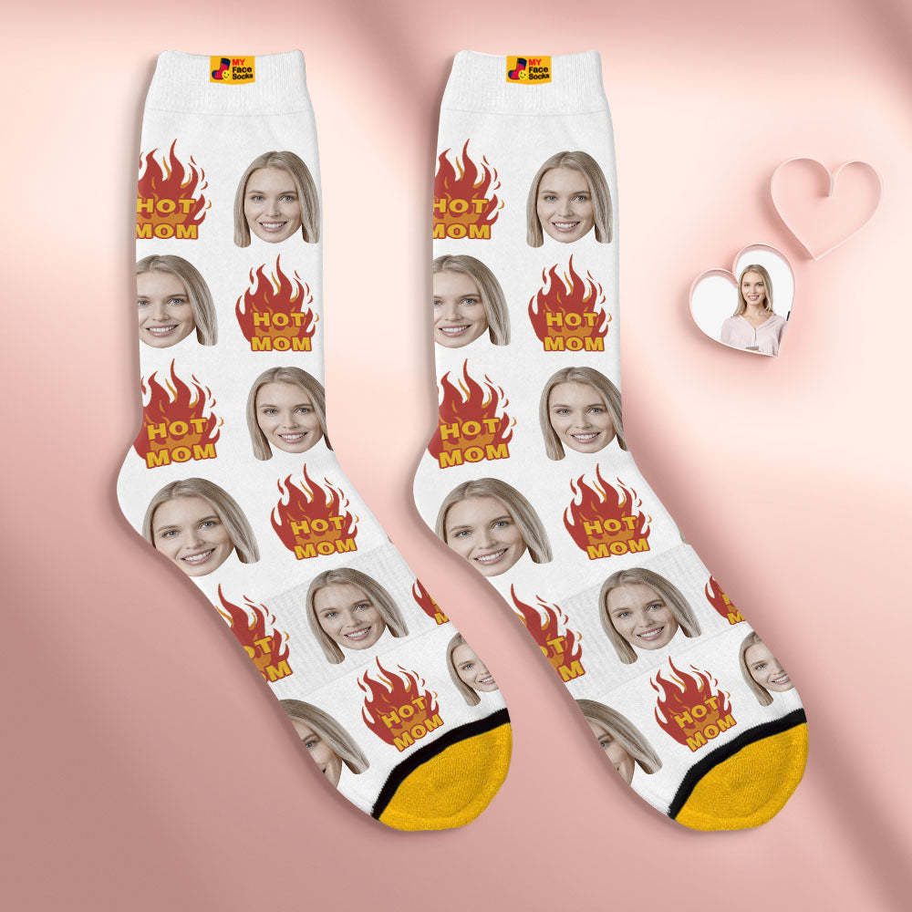 Custom Face Socks Personalised Surprise Gifts 3D Digital Printed Socks For Hot Mama - MyFaceSocksAu