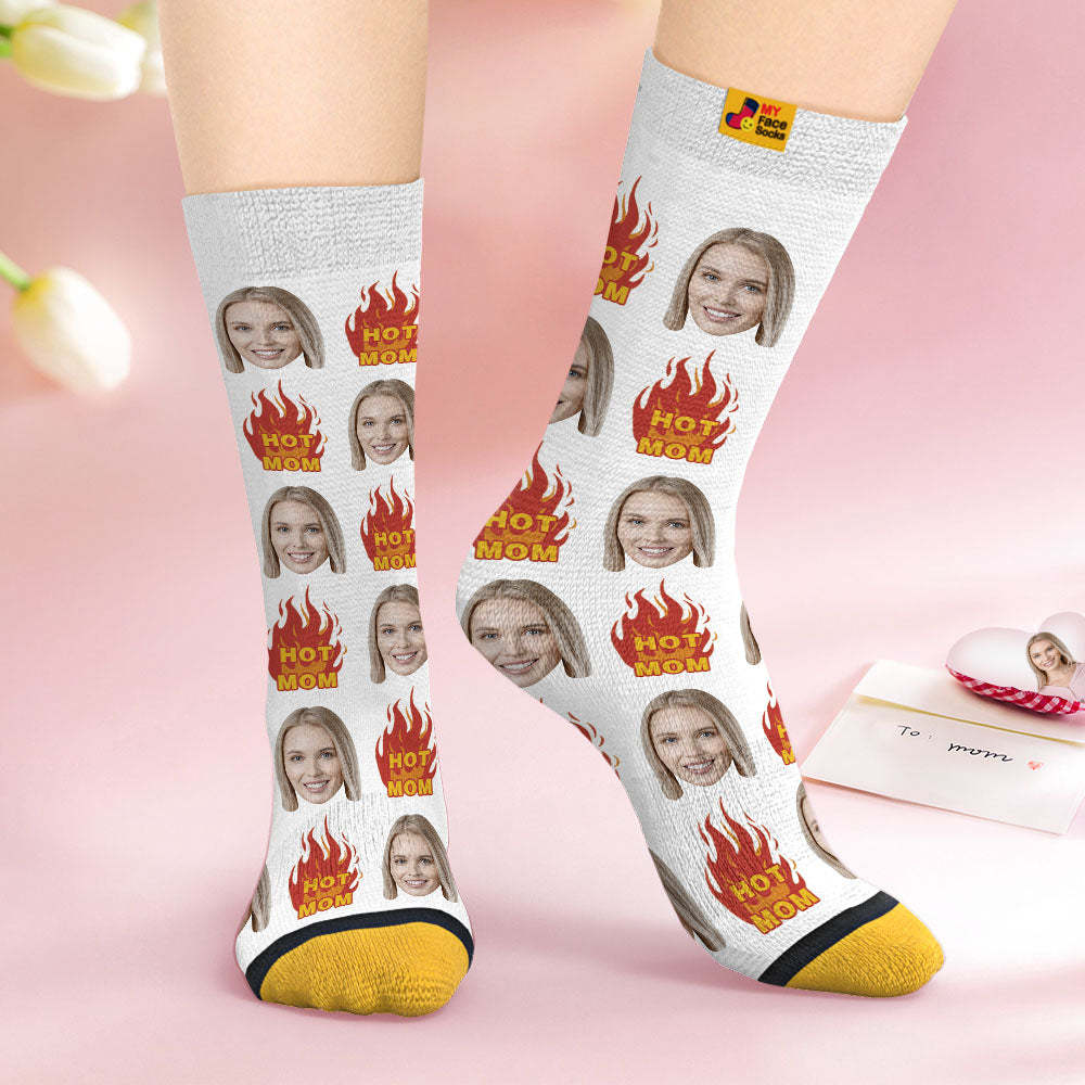 Custom Face Socks Personalised Surprise Gifts 3D Digital Printed Socks For Hot Mama - MyFaceSocksAu