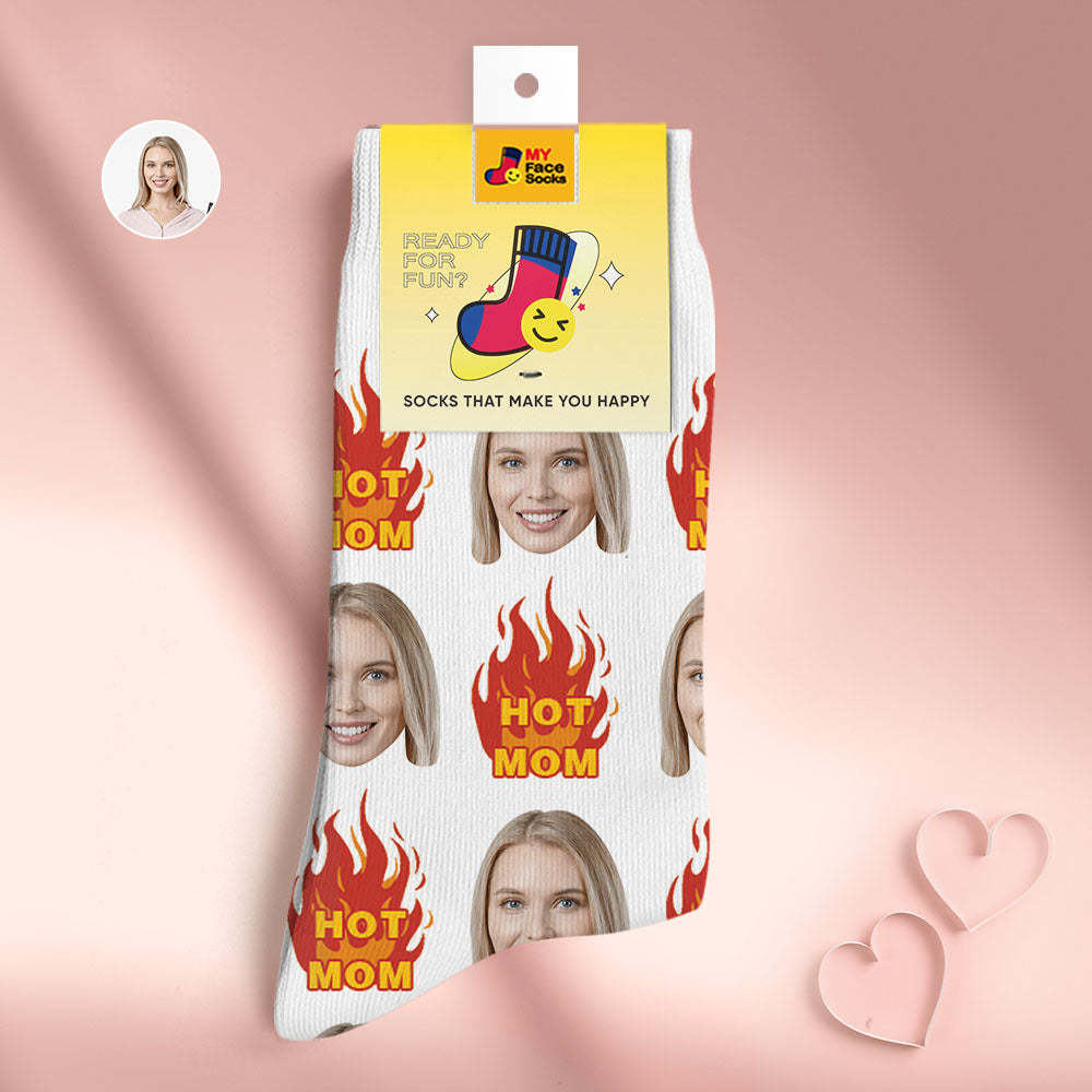 Custom Face Socks Personalised Surprise Gifts 3D Digital Printed Socks For Hot Mama - MyFaceSocksAu