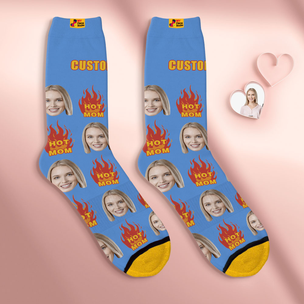 Custom Face Socks Personalised Surprise Gifts 3D Digital Printed Socks For Hot Mama - MyFaceSocksAu