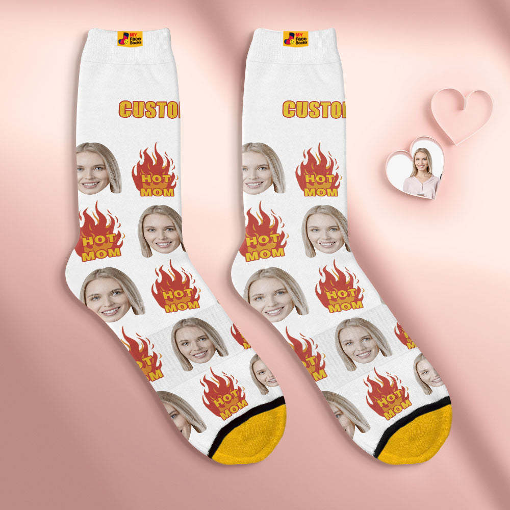 Custom Face Socks Personalised Surprise Gifts 3D Digital Printed Socks For Hot Mama - MyFaceSocksAu