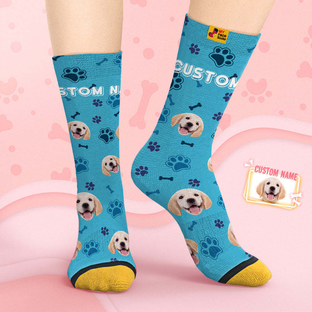 Custom Face Socks Personalised 3D Digital Printed Socks-Dog Face - MyFaceSocksAu