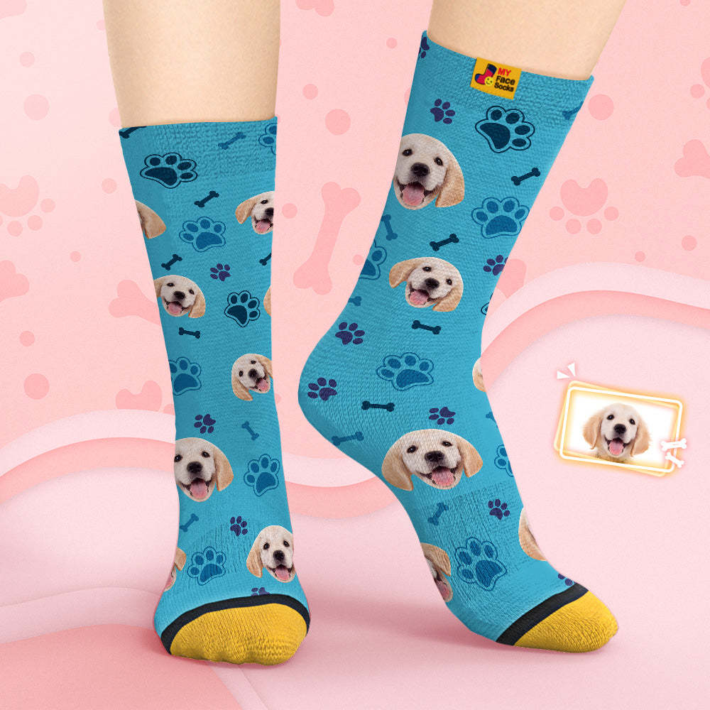 Custom Face Socks Personalised 3D Digital Printed Socks-Dog Face - MyFaceSocksAu