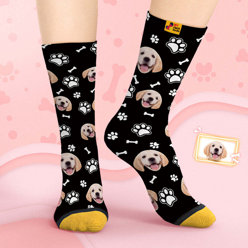 Custom Face Socks Personalised 3D Digital Printed Socks-Dog Face - MyFaceSocksAu