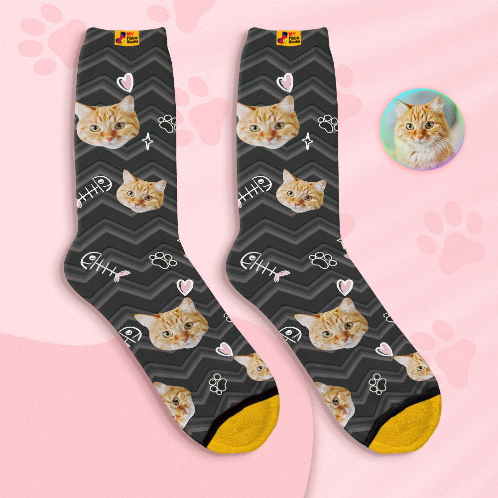 Custom Face Socks Personalised 3D Digital Printed Socks-Cute Pet Face - MyFaceSocksAu
