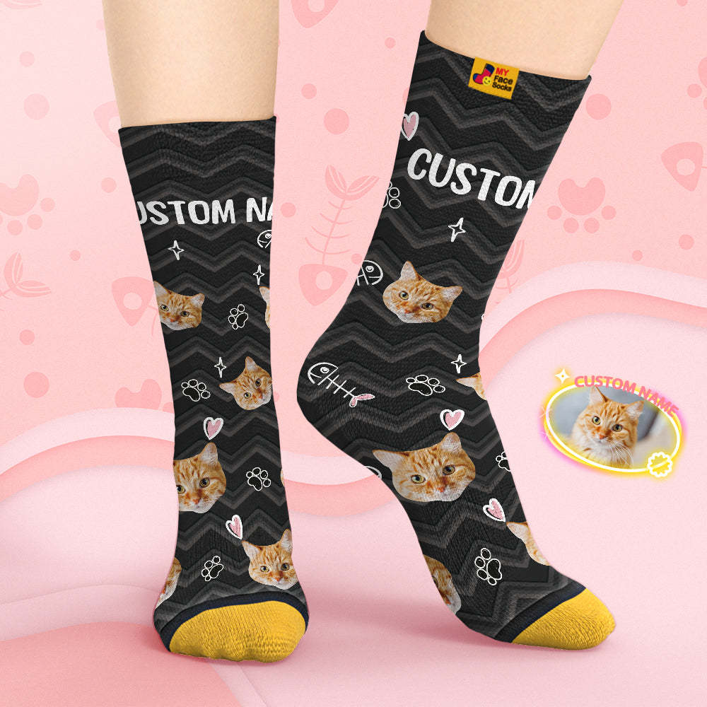 Custom Face Socks Personalised 3D Digital Printed Socks-Cute Pet Face - MyFaceSocksAu