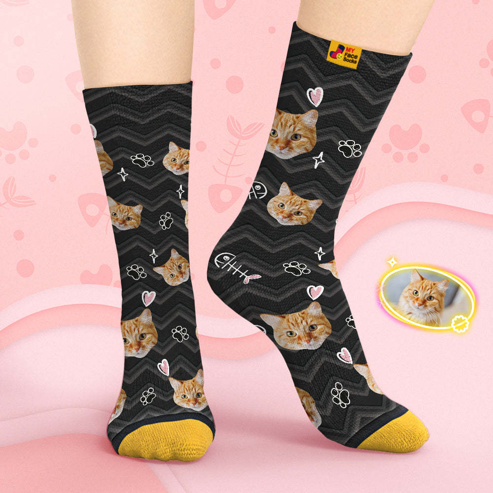 Custom Face Socks Personalised 3D Digital Printed Socks-Cute Pet Face - MyFaceSocksAu