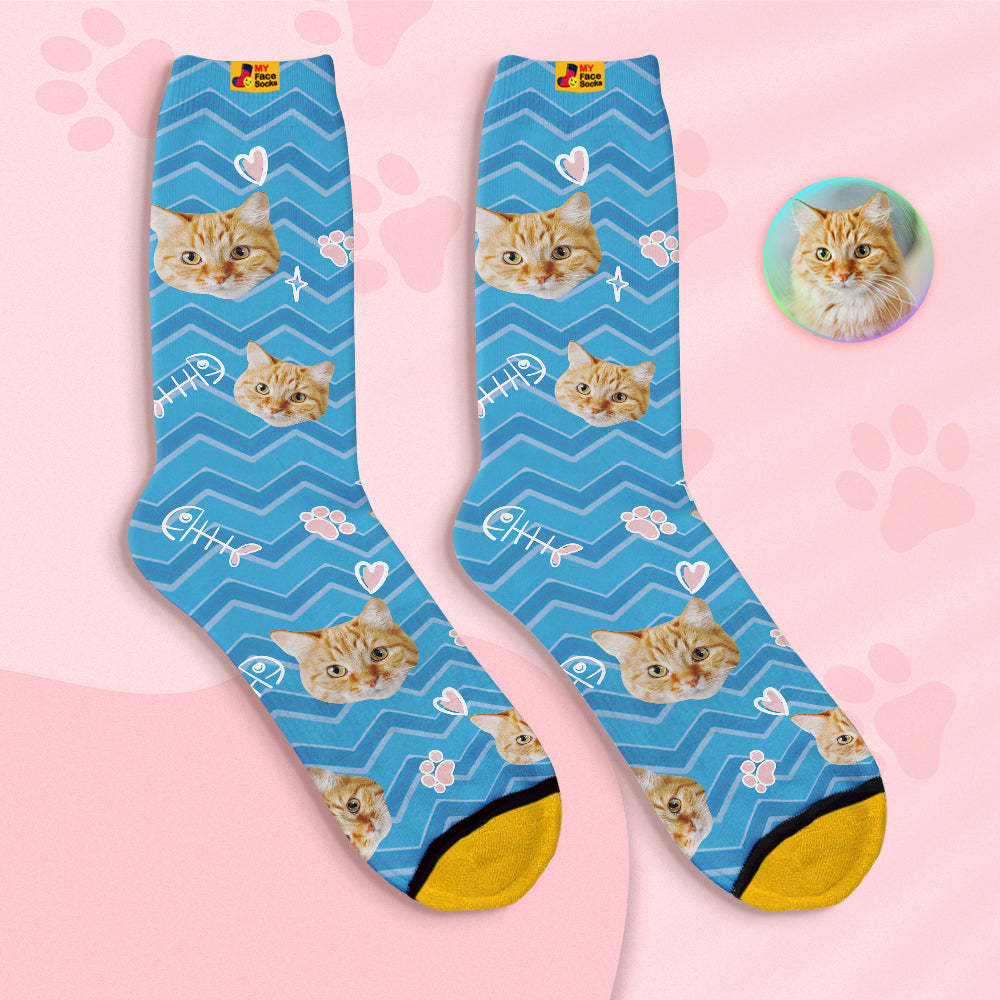 Custom Face Socks Personalised 3D Digital Printed Socks-Cute Pet Face - MyFaceSocksAu