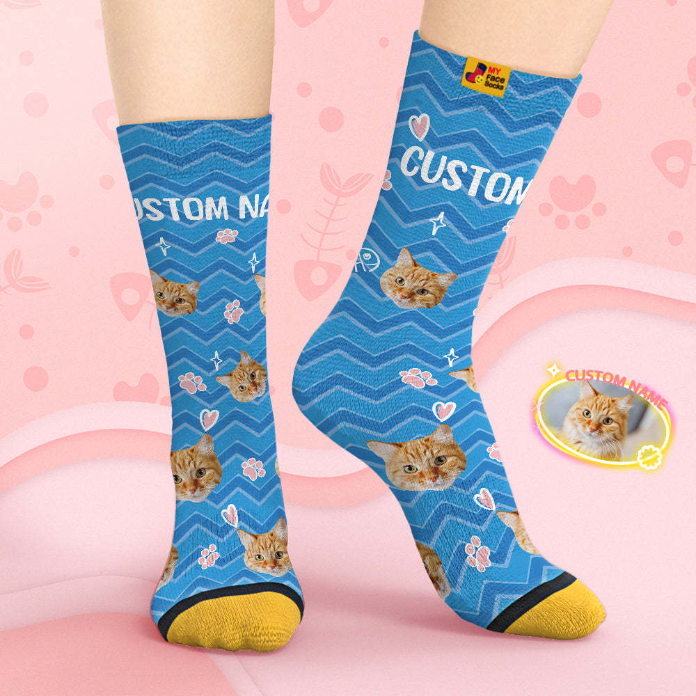 Custom Face Socks Personalised 3D Digital Printed Socks-Cute Pet Face - MyFaceSocksAu