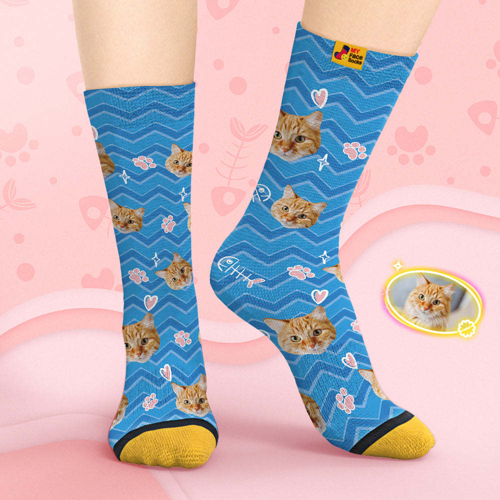 Custom Face Socks Personalised 3D Digital Printed Socks-Cute Pet Face - MyFaceSocksAu