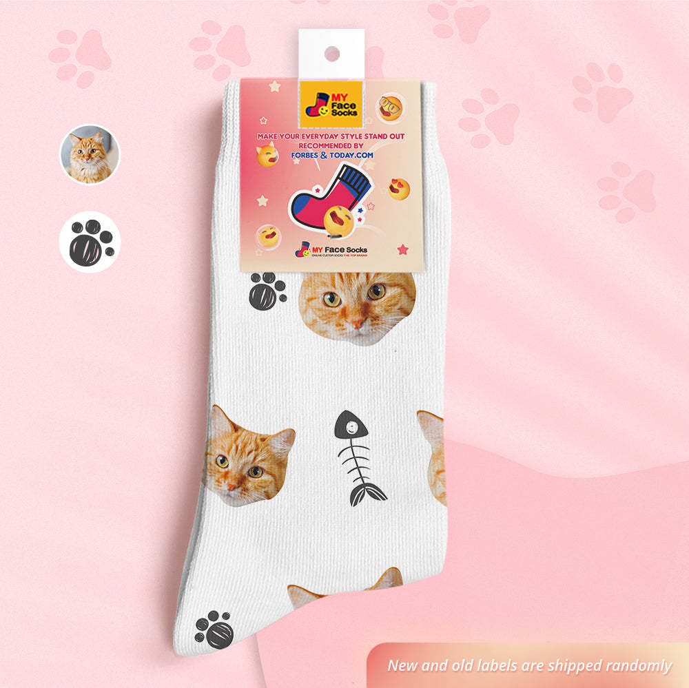 Custom Face Socks Personalised 3D Digital Printed Socks Tie-Dye Pet Face - MyFaceSocksAu